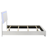 Felicity Wood Queen LED Panel Bed White High Gloss - 203500Q