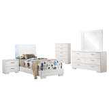 Felicity 5-piece Twin Bedroom Set White High Gloss - 203500T-S5