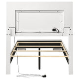 Felicity Wood Twin LED Panel Bed White High Gloss - 203500T