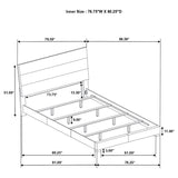 Felicity 4-piece Eastern King Bedroom Set White High Gloss - 203501KE-S4
