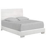 Felicity 6-piece Eastern King Bedroom Set White High Gloss - 203501KE-S6