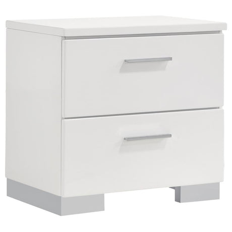 Felicity 5-piece Queen Bedroom Set White High Gloss - 203501Q-S5L