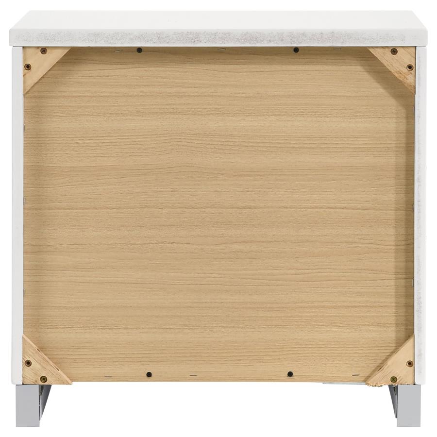Felicity 2-drawer Nightstand White High Gloss - 203502