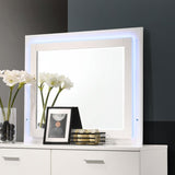 Felicity Wood LED Dresser Mirror White High Gloss - 203504LED