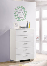 Felicity 5-drawer Bedroom Chest White High Gloss - 203505