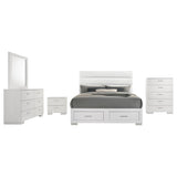 Felicity 5-piece California King Platform Bedroom Set White - 203510KW-S5