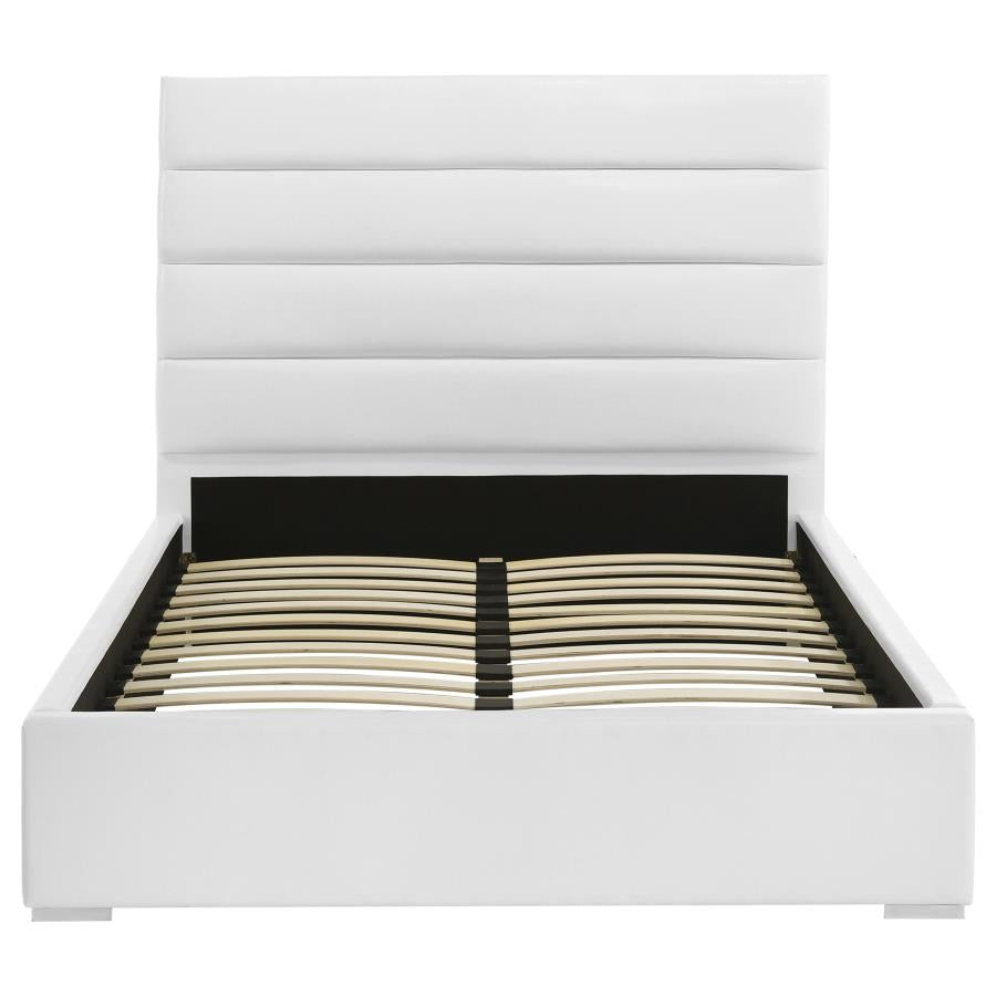 Felicity 53-inch Upholstered Full Platform Bed White - 203511F