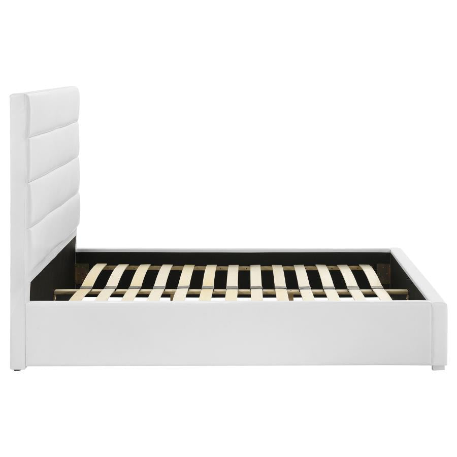 Felicity 53-inch Upholstered Full Platform Bed White - 203511F