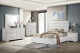 Felicity 53-inch Upholstered Full Platform Bed White - 203511F