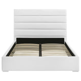 Felicity 53-inch Upholstered Eastern King Platform Bed White - 203511KE