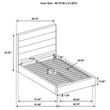 Felicity 53-inch Upholstered Queen Platform Bed White - 203511Q