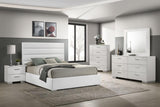 Felicity 53-inch Upholstered Queen Platform Bed White - 203511Q