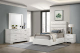 Felicity 4-piece Twin Bedroom Set White High Gloss - 203511T-S4
