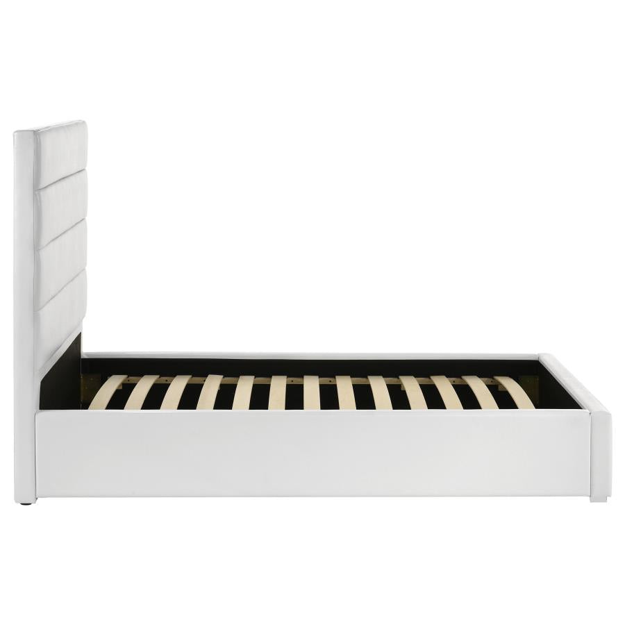 Felicity 53-inch Upholstered Twin Platform Bed White - 203511T
