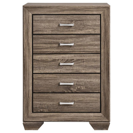Kauffman 5-piece Eastern King Bedroom Set Washed Taupe - 204190KE-S5