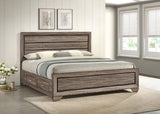 Kauffman Wood Eastern King Storage Panel Bed Washed Taupe - 204190KE