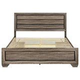 Kauffman Wood Eastern King Storage Panel Bed Washed Taupe - 204190KE