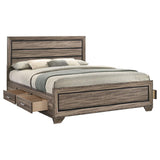 Kauffman Wood California King Storage Panel Bed Washed Taupe - 204190KW
