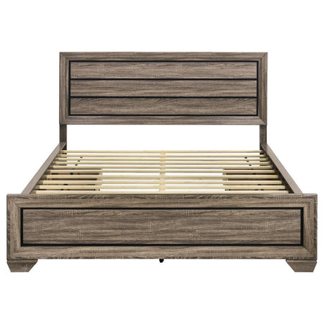 Kauffman Wood California King Storage Panel Bed Washed Taupe - 204190KW
