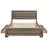 Kauffman Wood California King Storage Panel Bed Washed Taupe - 204190KW