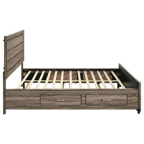 Kauffman Wood California King Storage Panel Bed Washed Taupe - 204190KW