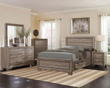 Kauffman Wood California King Storage Panel Bed Washed Taupe - 204190KW