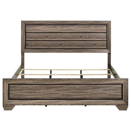 Kauffman Wood Eastern King Panel Bed Washed Taupe - 204191KE