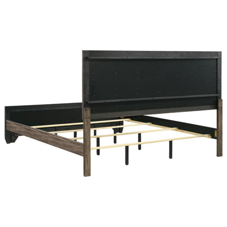 Kauffman Wood Eastern King Panel Bed Washed Taupe - 204191KE