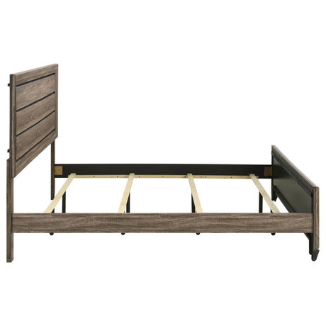Kauffman Wood Eastern King Panel Bed Washed Taupe - 204191KE