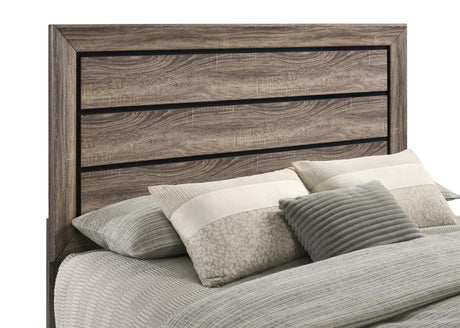 Kauffman Wood Eastern King Panel Bed Washed Taupe - 204191KE