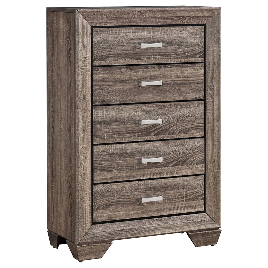 Kauffman 5-piece California King Bedroom Set Washed Taupe - 204191KW-S5