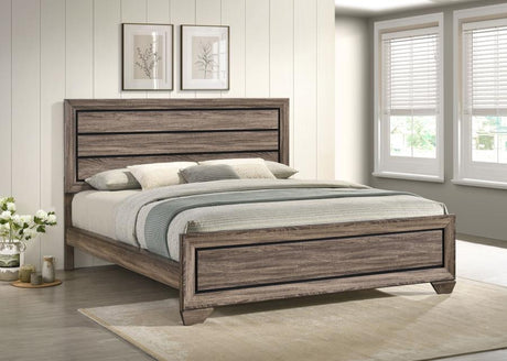 Kauffman Wood California King Panel Bed Washed Taupe - 204191KW
