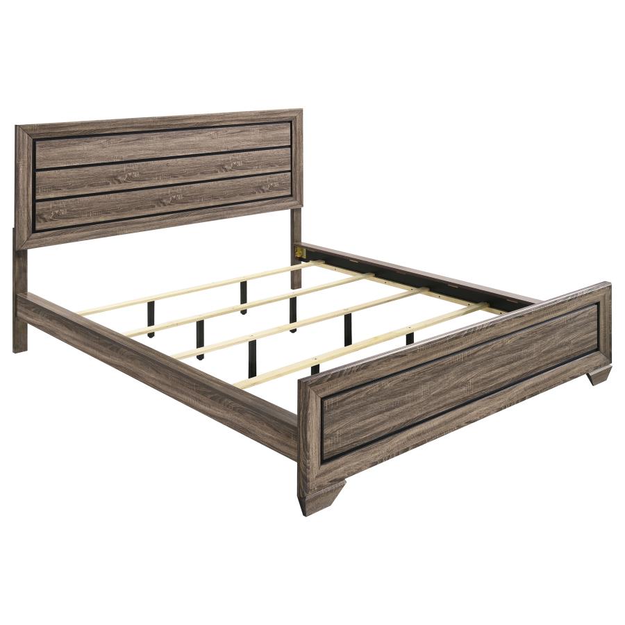 Kauffman Wood California King Panel Bed Washed Taupe - 204191KW
