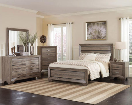 Kauffman Wood California King Panel Bed Washed Taupe - 204191KW