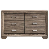 Kauffman 6-drawer Dresser Washed Taupe - 204193