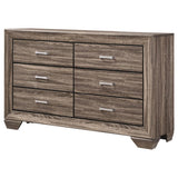 Kauffman 6-drawer Dresser Washed Taupe - 204193