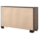 Kauffman 6-drawer Dresser Washed Taupe - 204193