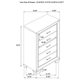 Kauffman 5-drawer Bedroom Chest Washed Taupe - 204195