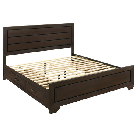 Kauffman 5-piece Eastern King Bedroom Set Dark Cocoa - 204390KE-S5