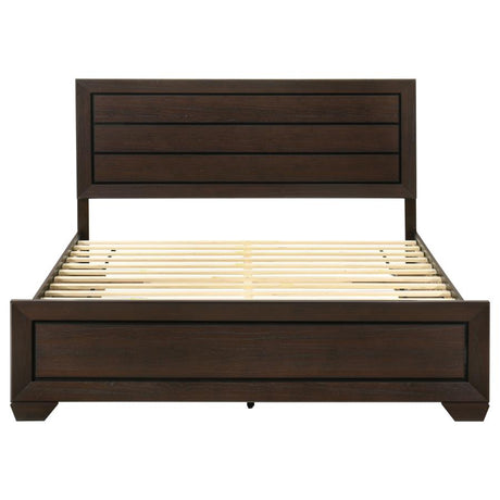 Kauffman Wood Eastern King Storage Panel Bed Dark Cocoa - 204390KE