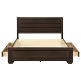 Kauffman Wood Eastern King Storage Panel Bed Dark Cocoa - 204390KE