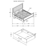 Kauffman Wood Eastern King Storage Panel Bed Dark Cocoa - 204390KE