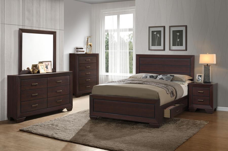Kauffman 5-piece California King Bedroom Set Dark Cocoa - 204390KW-S5
