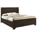 Kauffman Wood California King Storage Panel Bed Dark Cocoa - 204390KW