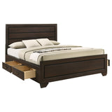 Kauffman Wood California King Storage Panel Bed Dark Cocoa - 204390KW