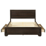 Kauffman Wood California King Storage Panel Bed Dark Cocoa - 204390KW