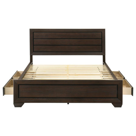 Kauffman Wood California King Storage Panel Bed Dark Cocoa - 204390KW