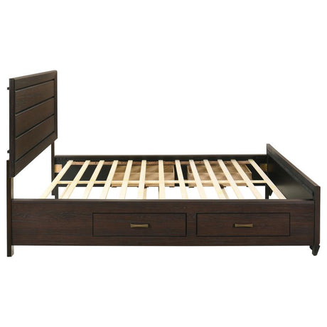 Kauffman Wood California King Storage Panel Bed Dark Cocoa - 204390KW