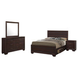 Kauffman 4-piece Queen Bedroom Set Dark Cocoa - 204390Q-S4