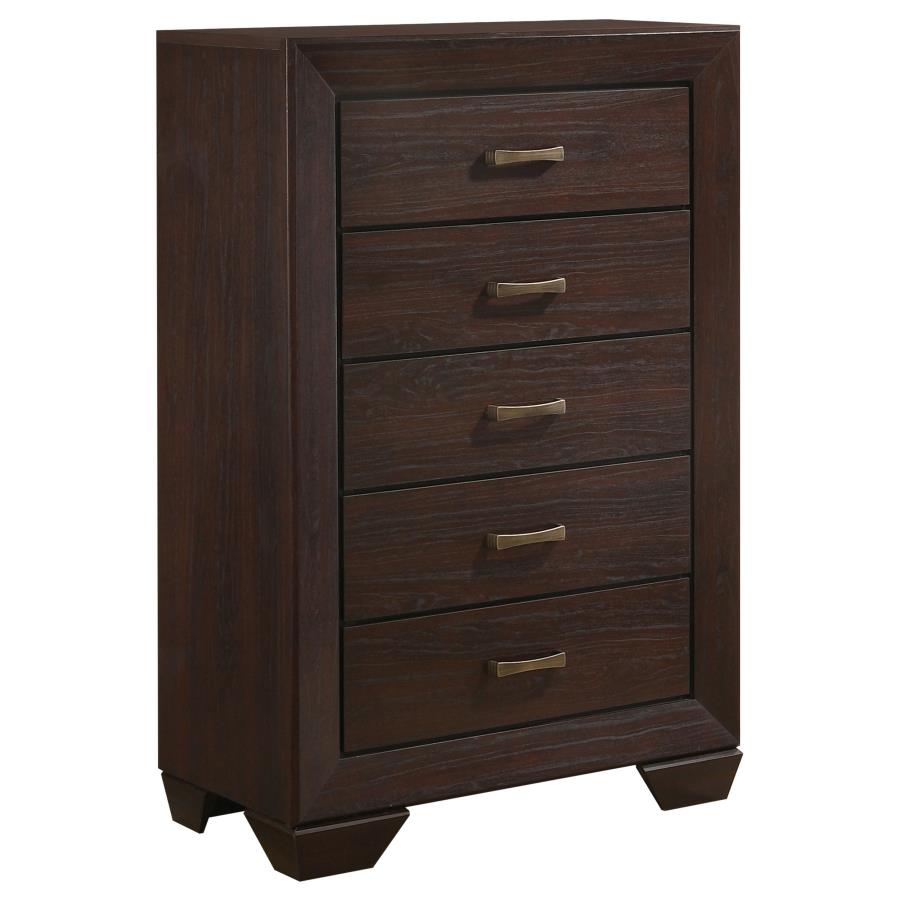 Kauffman 5-piece Queen Bedroom Set Dark Cocoa - 204390Q-S5